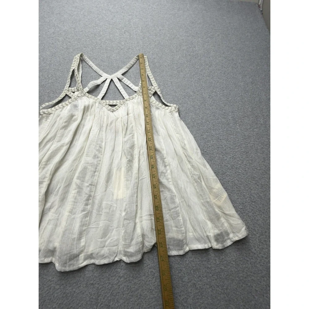 Vanessa Virginia Anthropologie Womens 4 White Boho Strappy Cami NWT - Picture 3 of 13